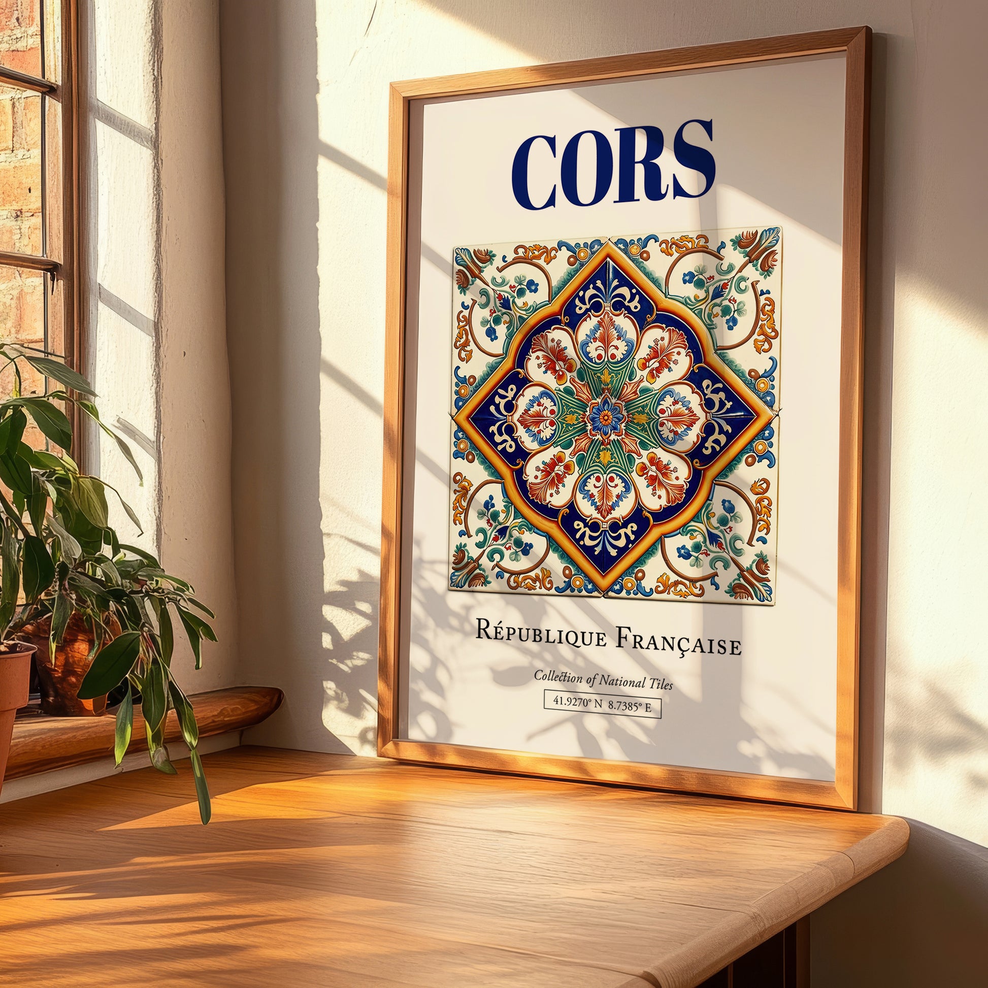 Cors, France – World Heritage Travel Poster, clean layout with no caption