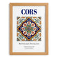 Cors, France – World Heritage Travel Poster, set in oak frame