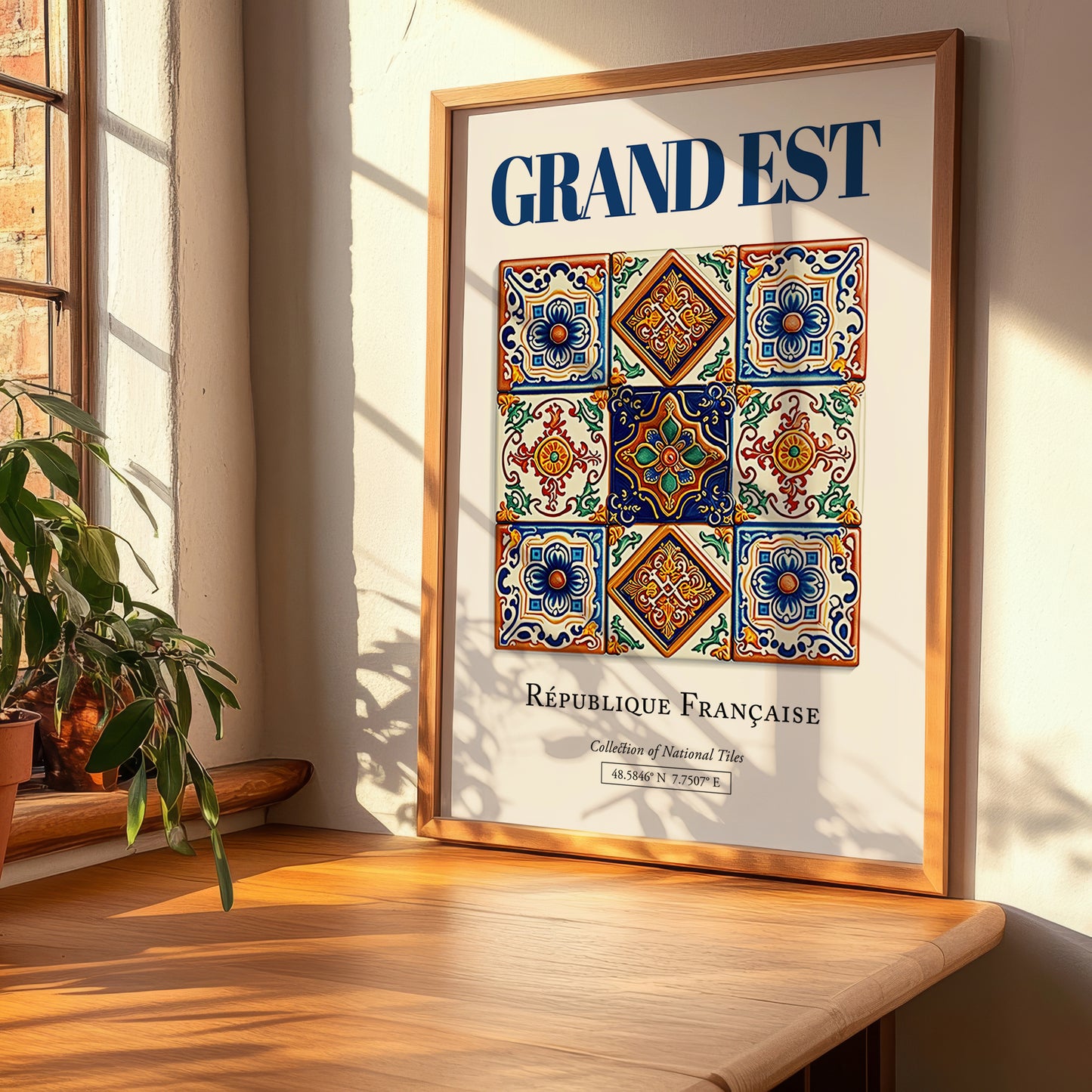 Grand Est, France – Retro Travel Poster, clean layout with no caption