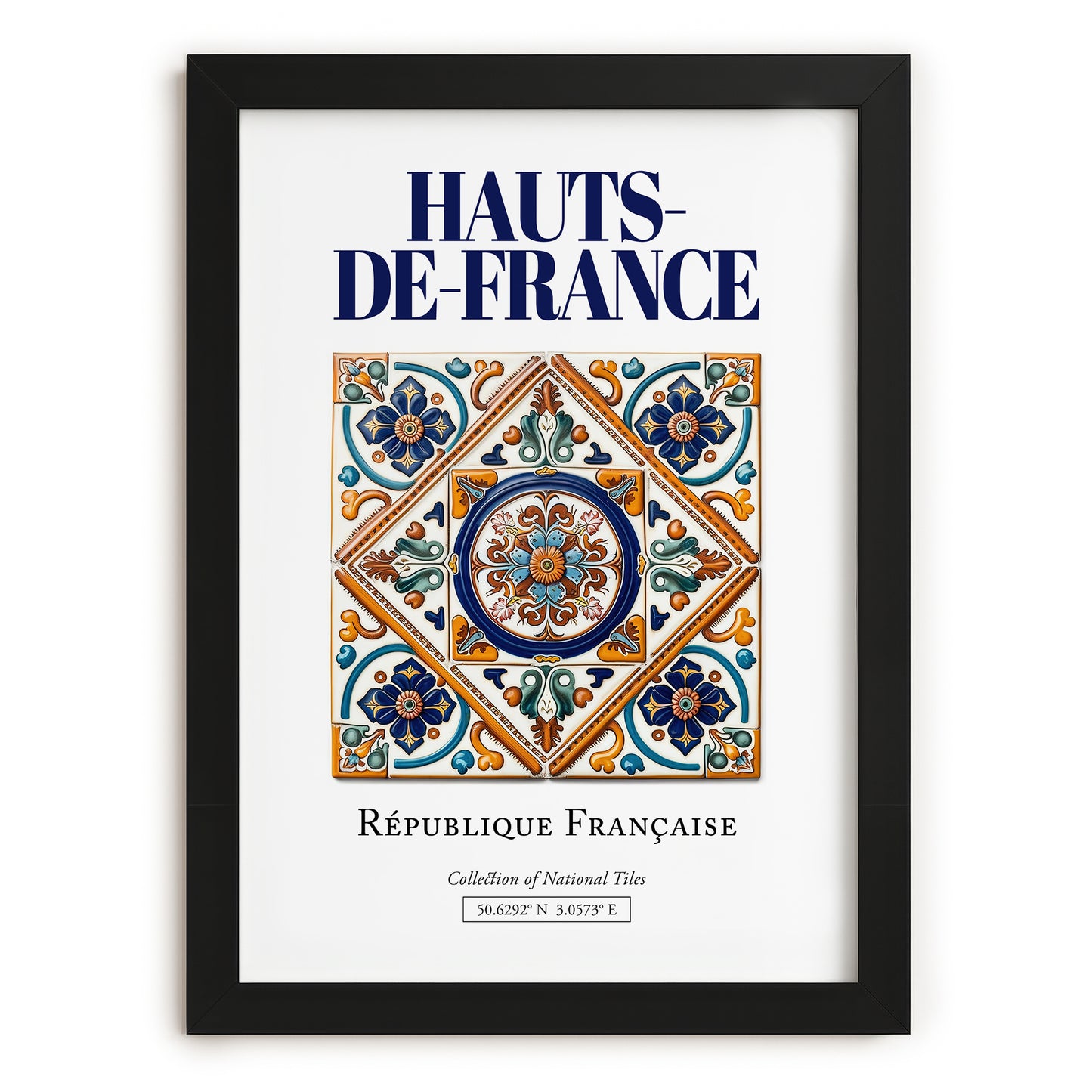 Hauts-de-France, France – Travel Poster, in sleek black frame