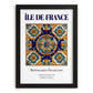 Île-de-France, France – World Heritage Travel Poster, in sleek black frame