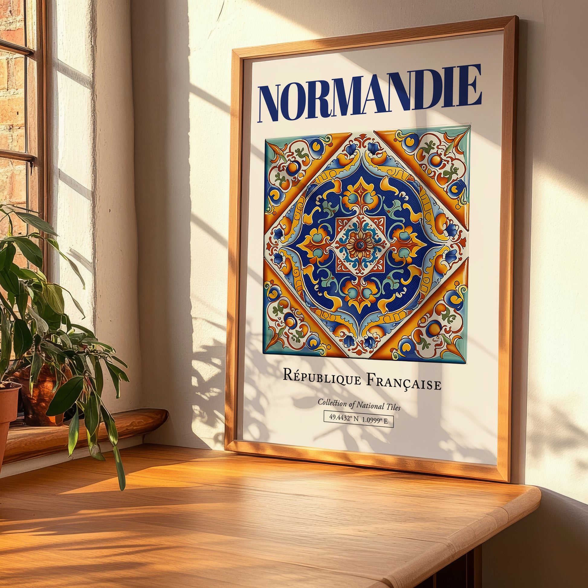 Normandie, France – Travel Print, clean layout with no caption