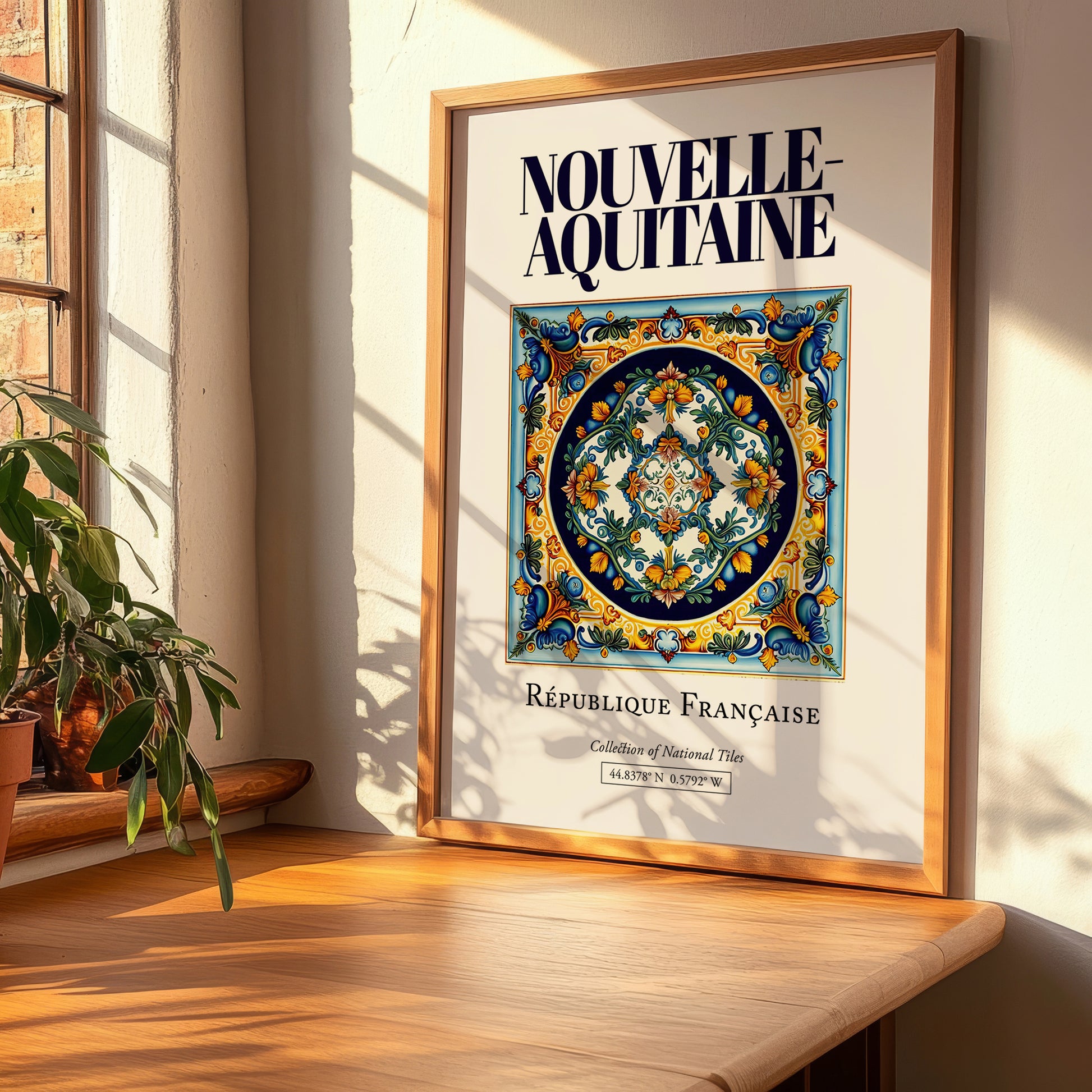 Nouvelle-Aquitaine, France – Travel Poster, clean layout with no caption