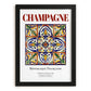 Champagne, France – Travel Poster, in sleek black frame