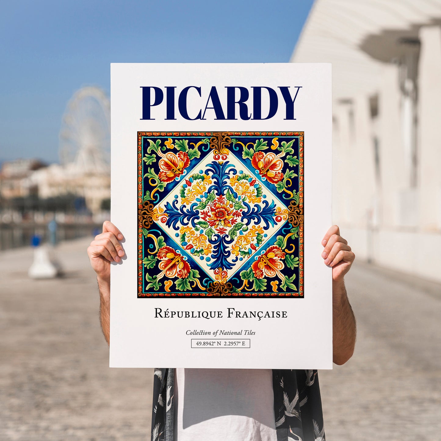 Picardy, France – Travel Wall Decor, no-text version framed in wood