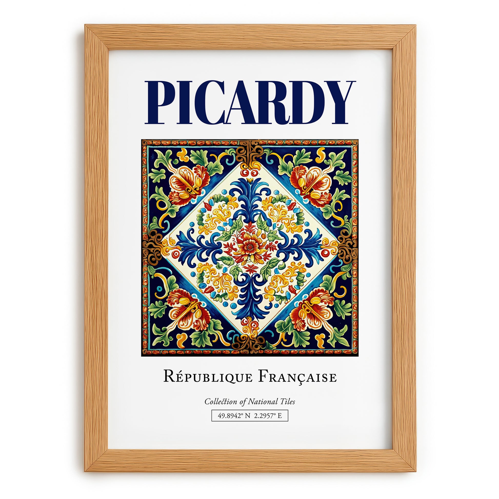 Picardy, France – Travel Wall Decor, set in oak frame