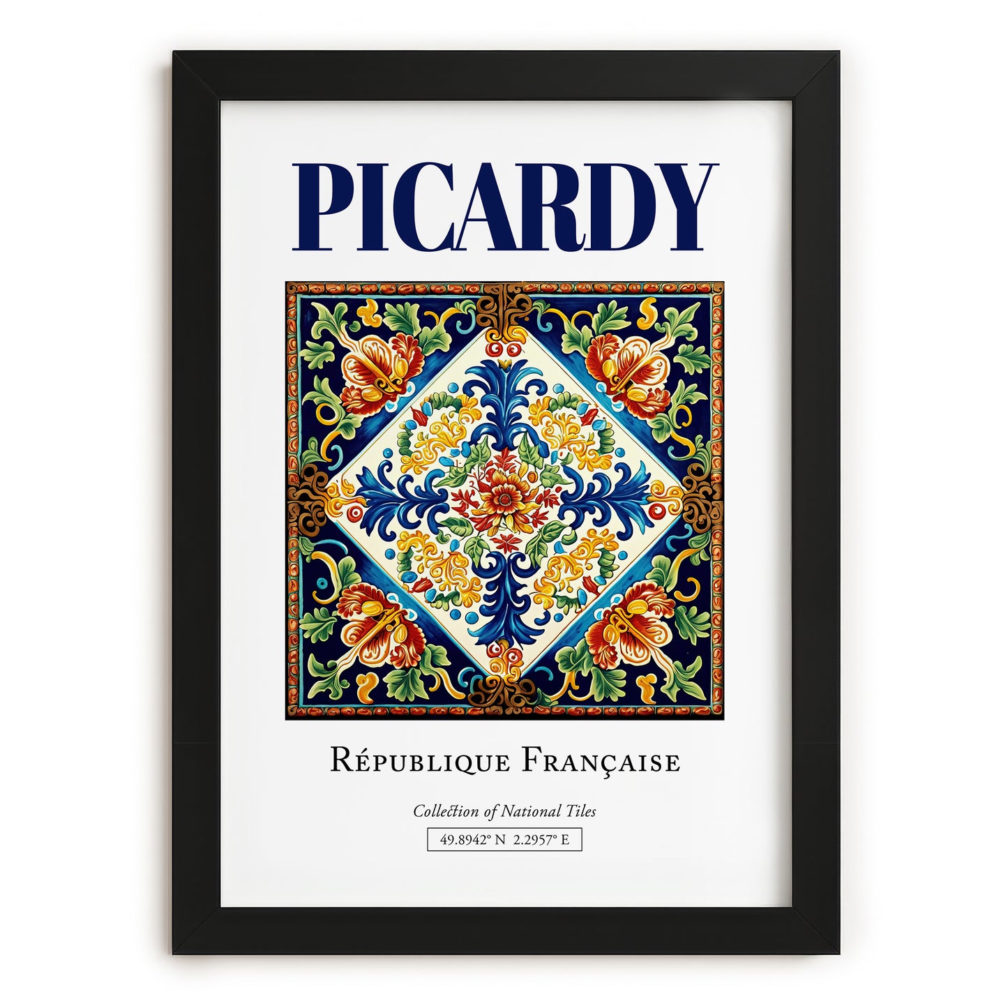 Picardy, France – Travel Wall Decor, in sleek black frame