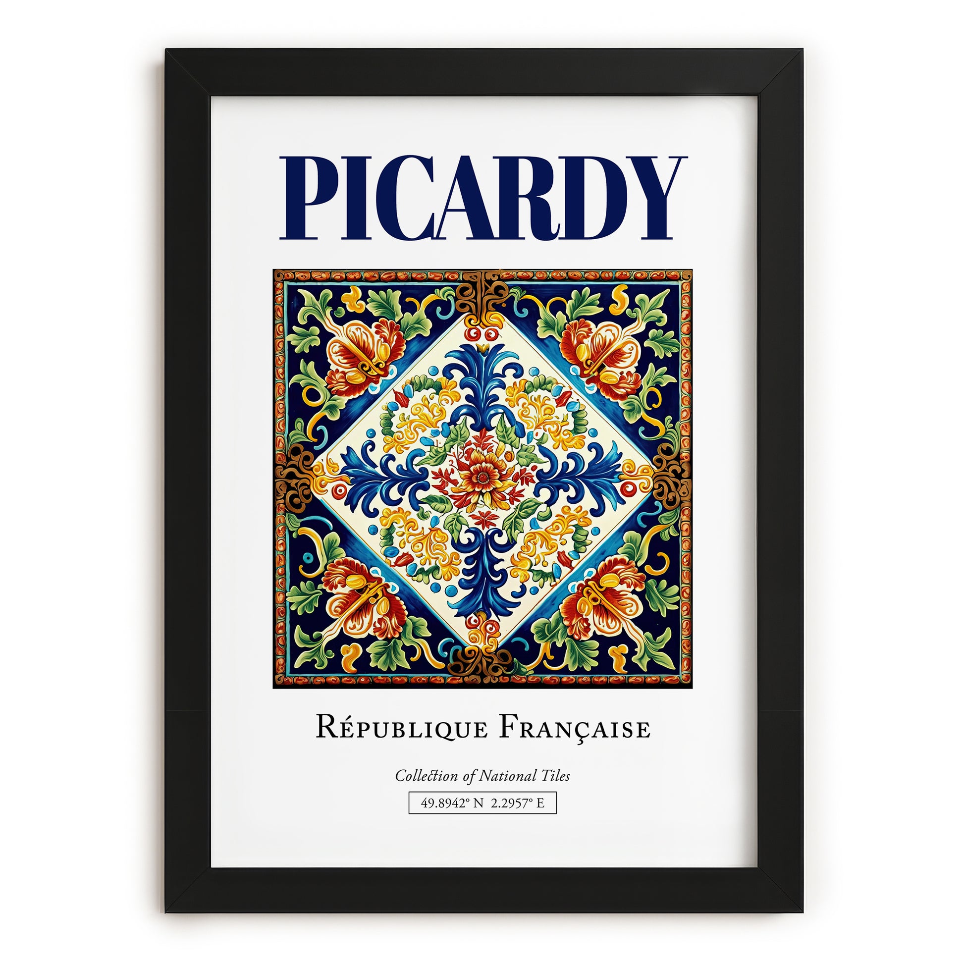 Picardy, France – Travel Wall Decor, in sleek black frame