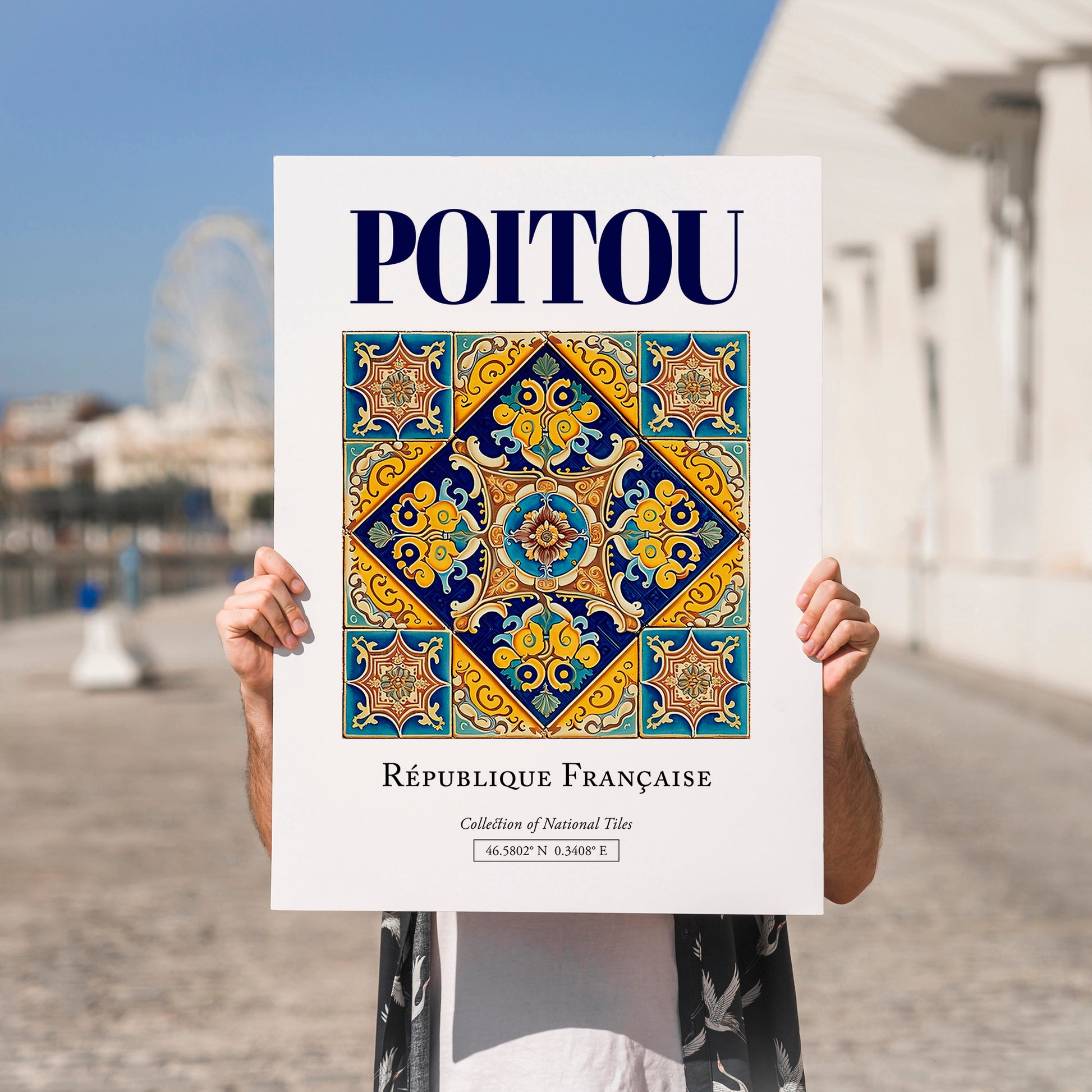 Poitou, France – Travel Wall Decor, no-text version framed in wood