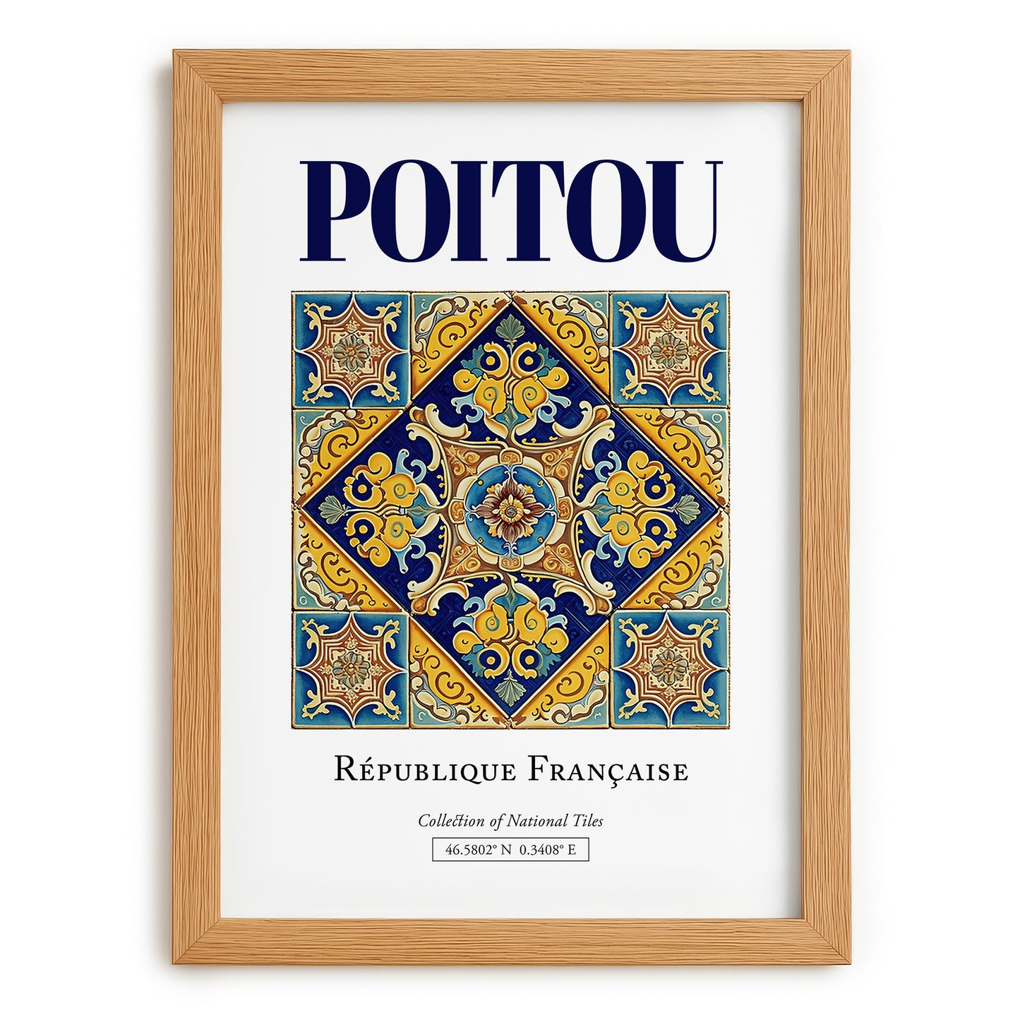 Poitou, France – Travel Wall Decor, set in oak frame