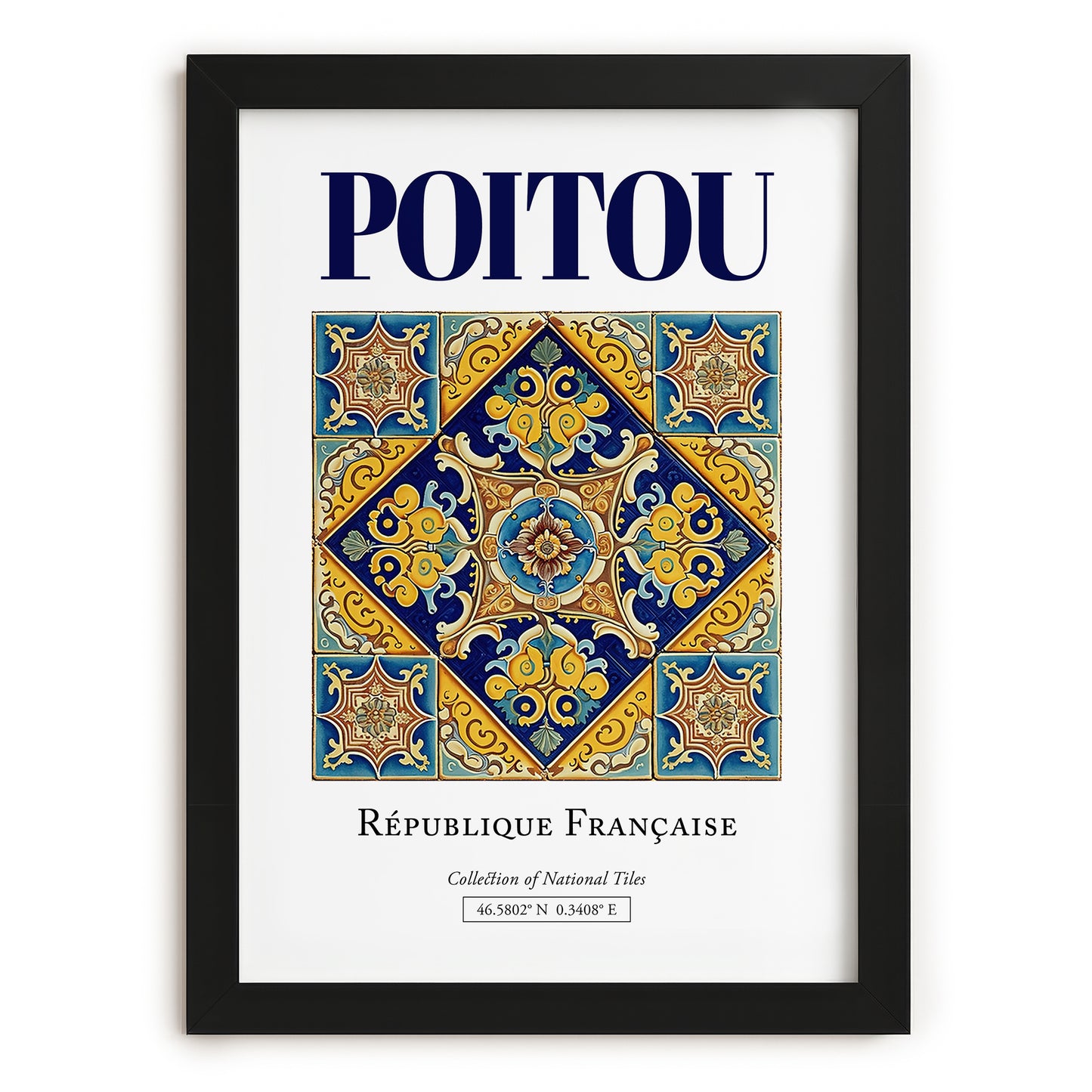 Poitou, France – Travel Wall Decor, in sleek black frame
