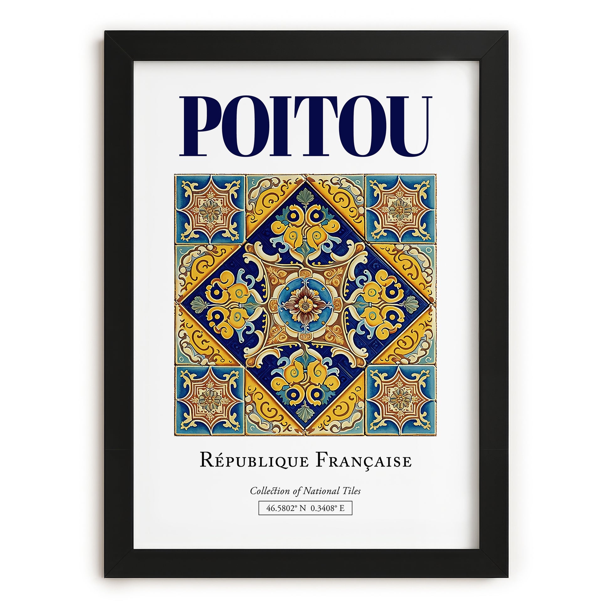 Poitou, France – Travel Wall Decor, in sleek black frame