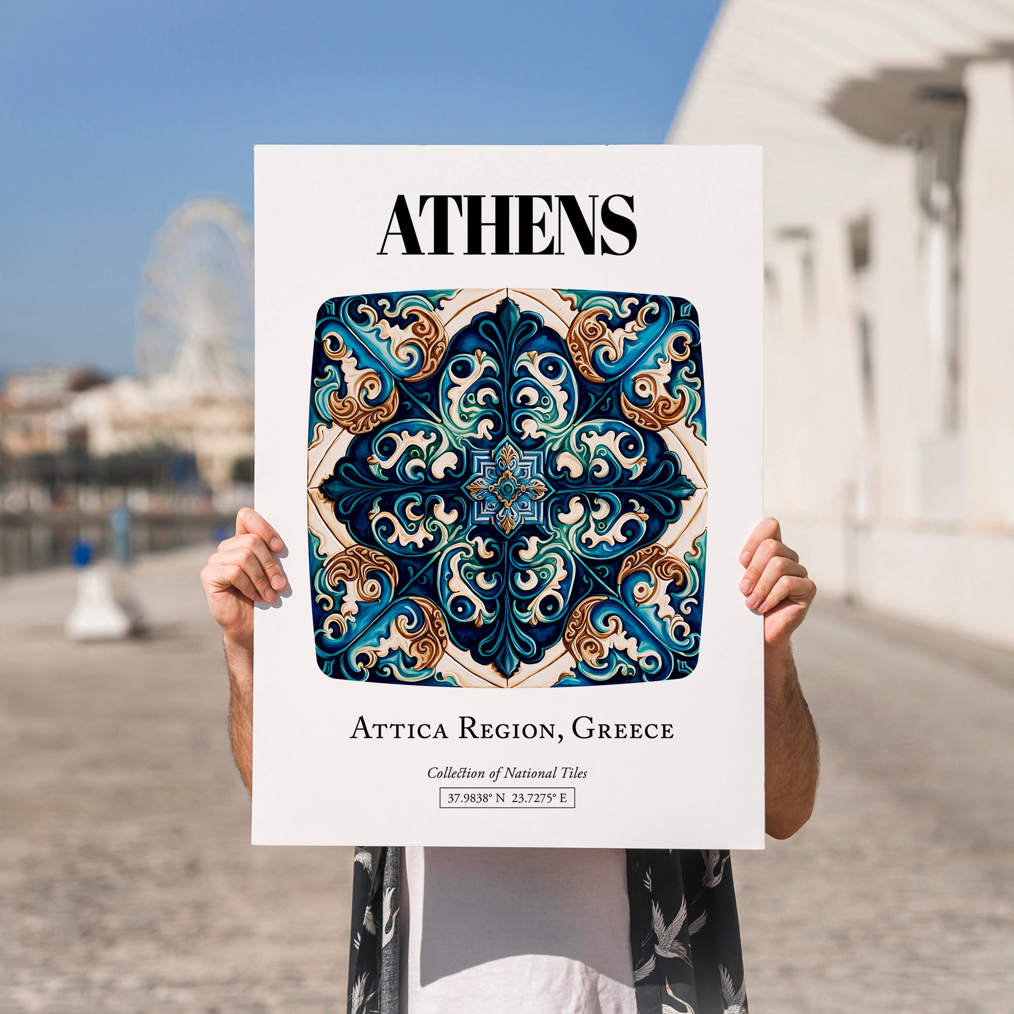 Athens, Greece – Wanderlust-Inspired Poster, no-text version framed in wood