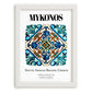 Mykonos, Greece – Travel Wall Decor, placed in minimal white frame