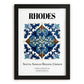 Rhodes, Greece – World Heritage Travel Poster, in sleek black frame