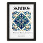 Skiathos, Greece – World Travel Art, in sleek black frame