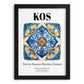 Kos, Greece – Global Cities Wall Print, in sleek black frame