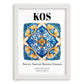 Kos, Greece – Global Cities Wall Print, placed in minimal white frame