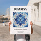 Ioannina, Greece – World Travel Art, no-text version framed in wood