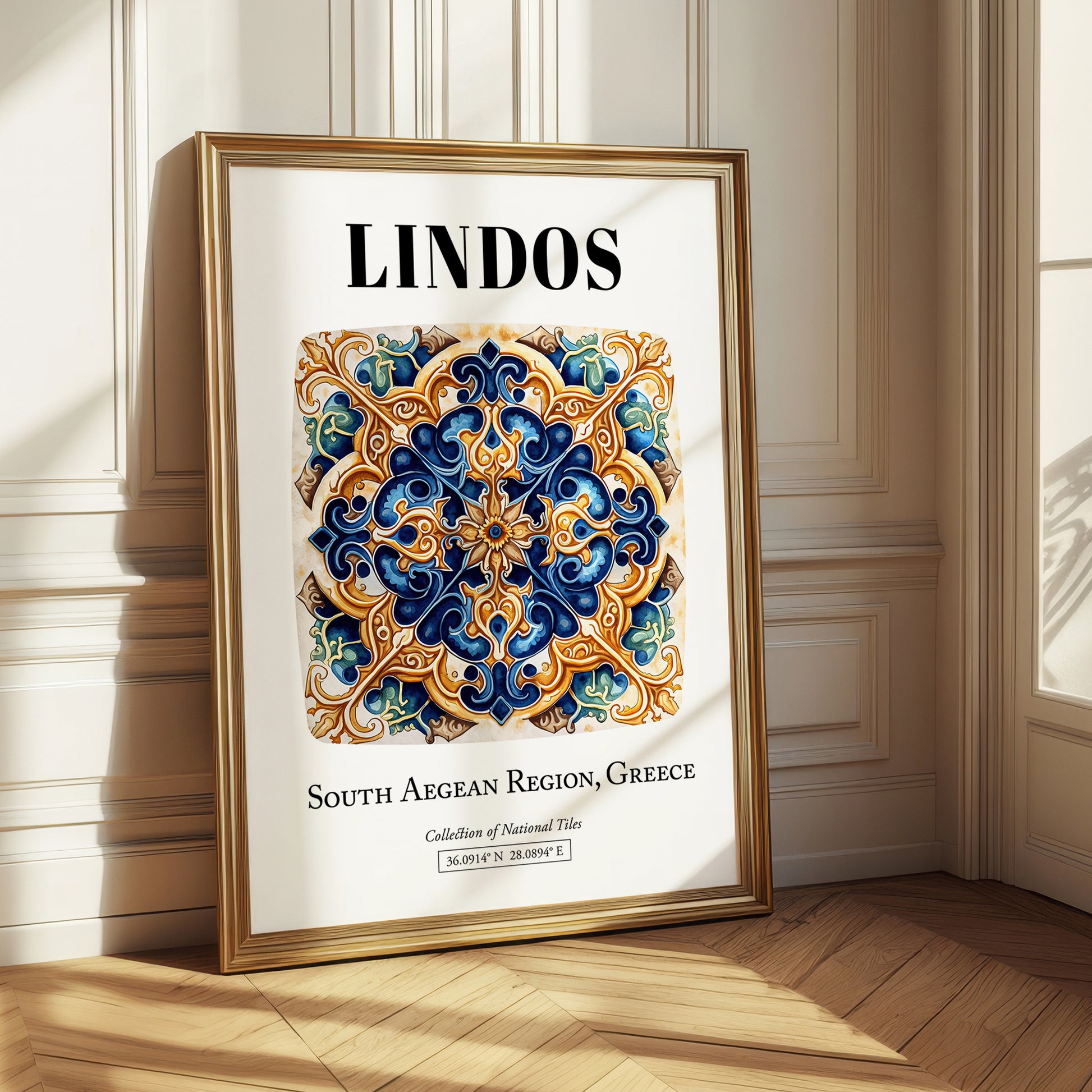 Lindos, Greece – Travel Wall Decor, styled in a charming Paris street view