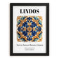 Lindos, Greece – Travel Wall Decor, in sleek black frame