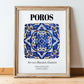 Poros, Greece – Travel Print, in wooden frame leaning on the floor