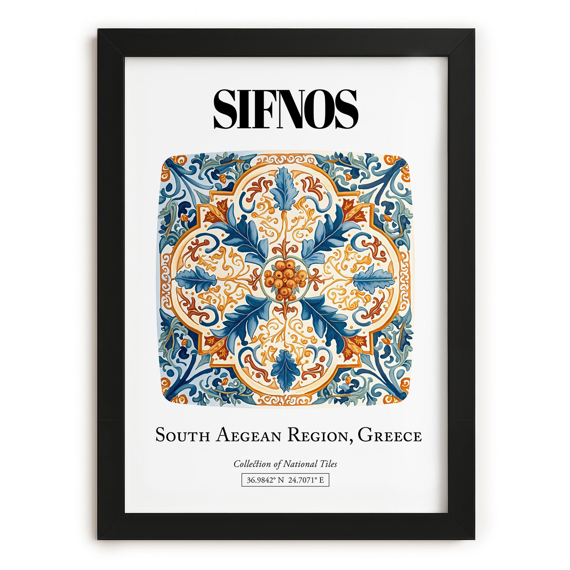 Sifnos, Greece – Travel Print, in sleek black frame