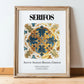 Serifos, Greece – Travel Print, in wooden frame leaning on the floor