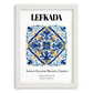 Lefkada, Greece – Travel Poster, placed in minimal white frame