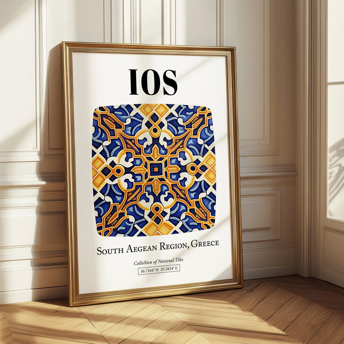 Ios, Greece – Travel Poster, styled in a charming Paris street view