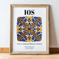 Ios, Greece – Travel Poster, in wooden frame leaning on the floor