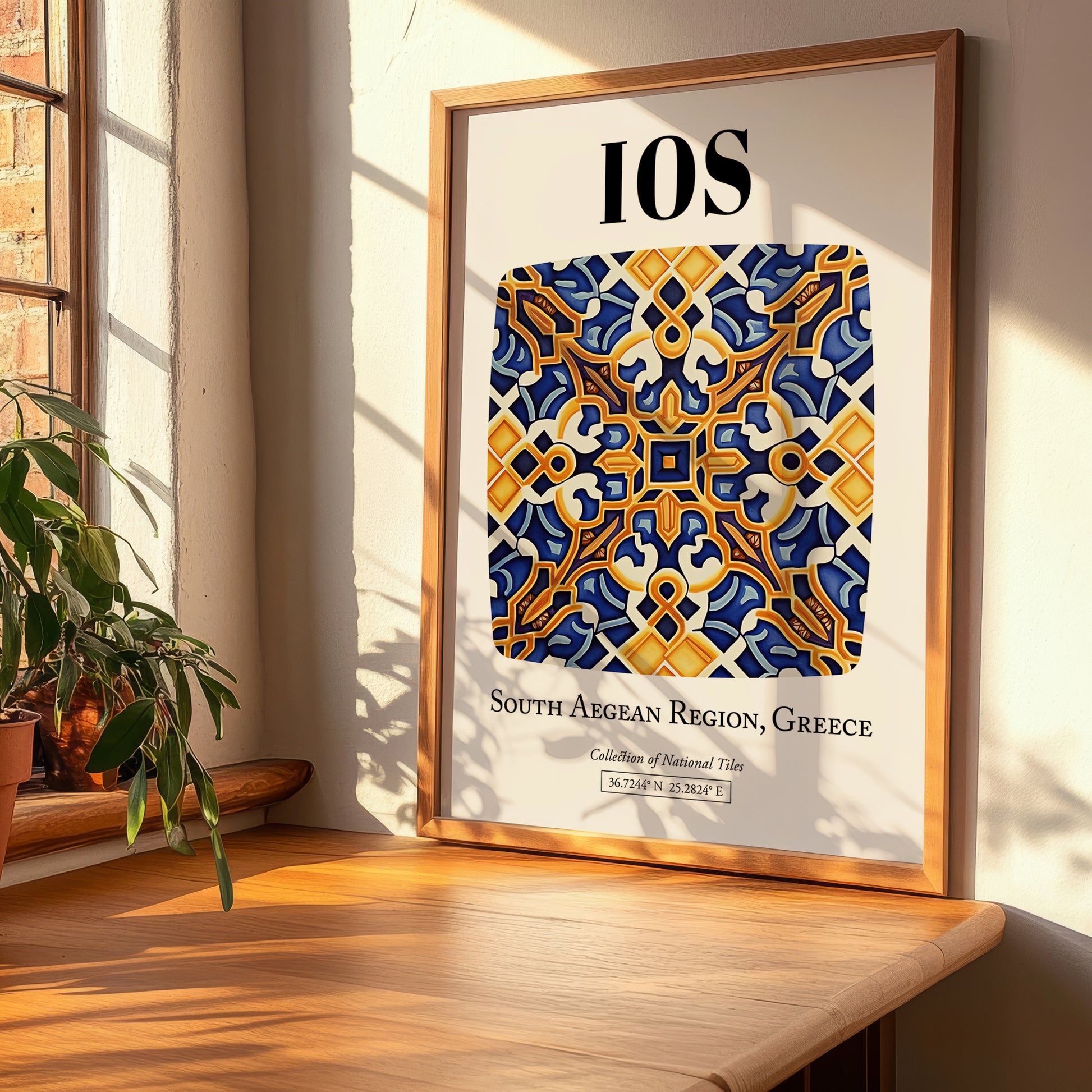 Ios, Greece – Travel Poster, clean layout with no caption