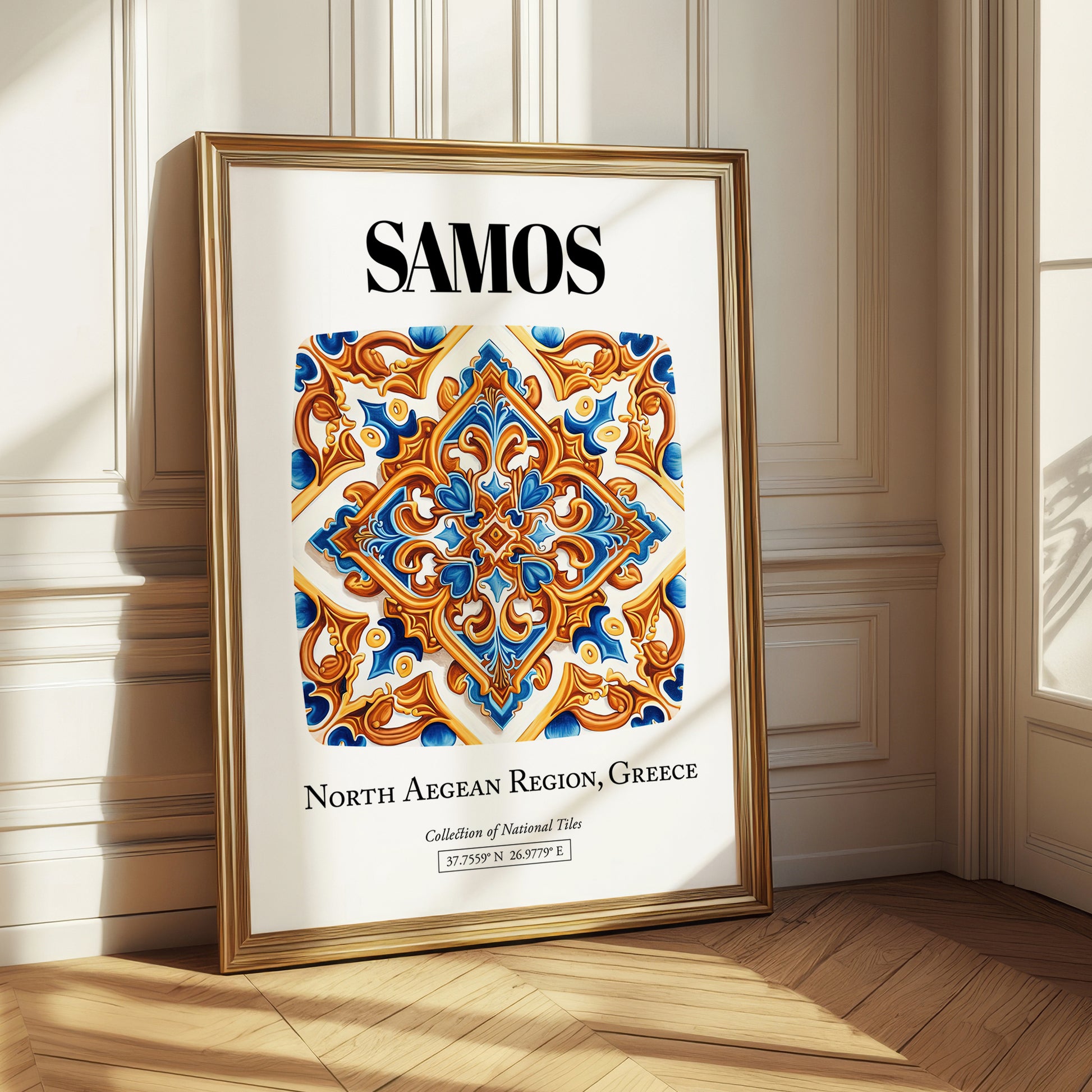 Samos, Greece – Country Culture Poster, styled in a charming Paris street view