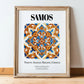 Samos, Greece – Country Culture Poster, in wooden frame leaning on the floor