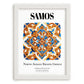 Samos, Greece – Country Culture Poster, placed in minimal white frame