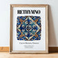 Rethymno, Greece – Travel Poster, in wooden frame leaning on the floor