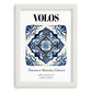 Volos, Greece – Travel Poster, placed in minimal white frame