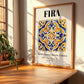 Fira, Greece – Travel Print, clean layout with no caption