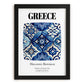 Greece, Hellenic Republic – Travel Print, in sleek black frame