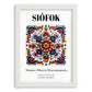 Siófok, Hungary – Travel Poster, placed in minimal white frame