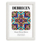 Debrecen, Hungary – Travel Poster, placed in minimal white frame