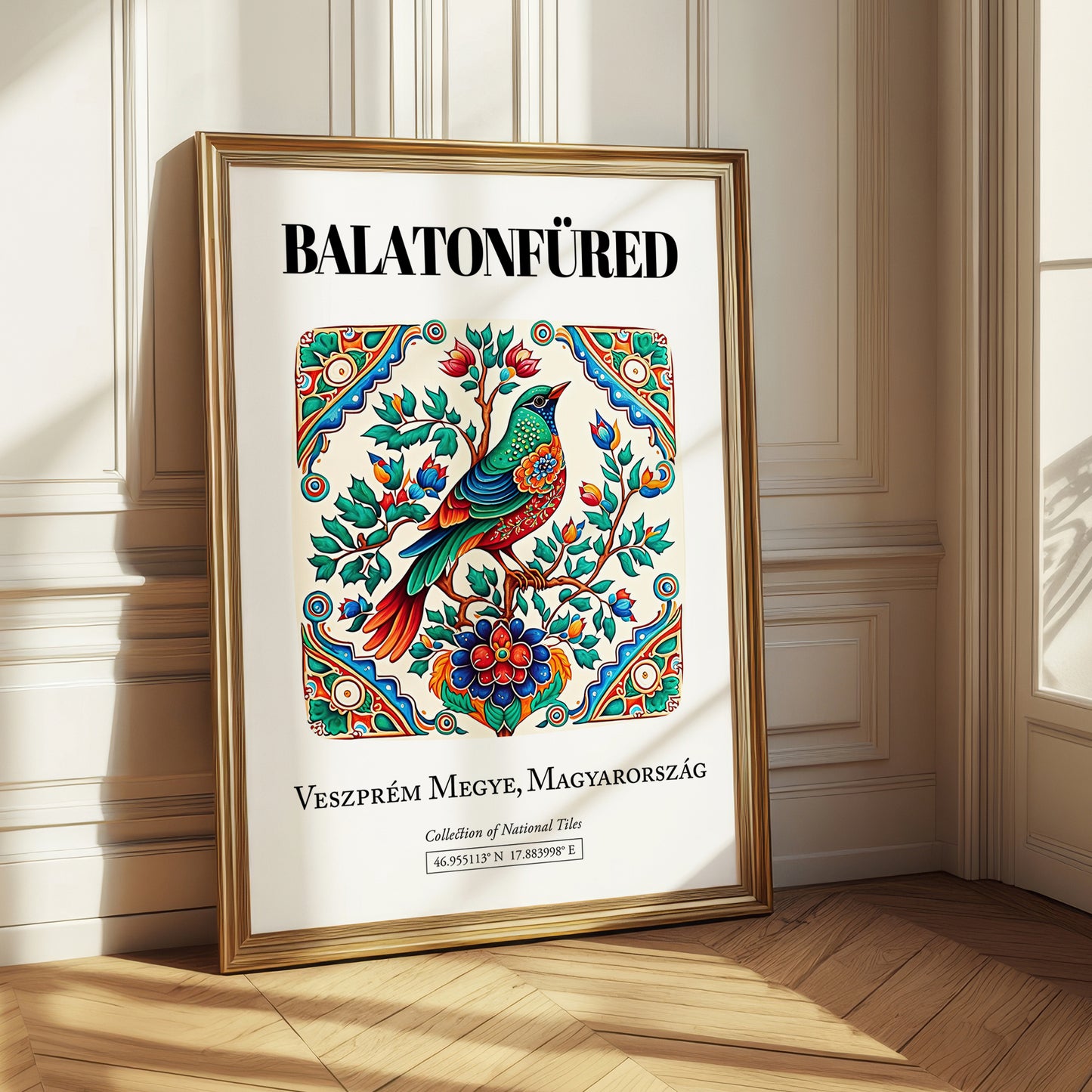 Balatonfüred, Hungary – Travel Poster, styled in a charming Paris street view