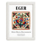 Eger, Hungary – Travel Print, placed in minimal white frame
