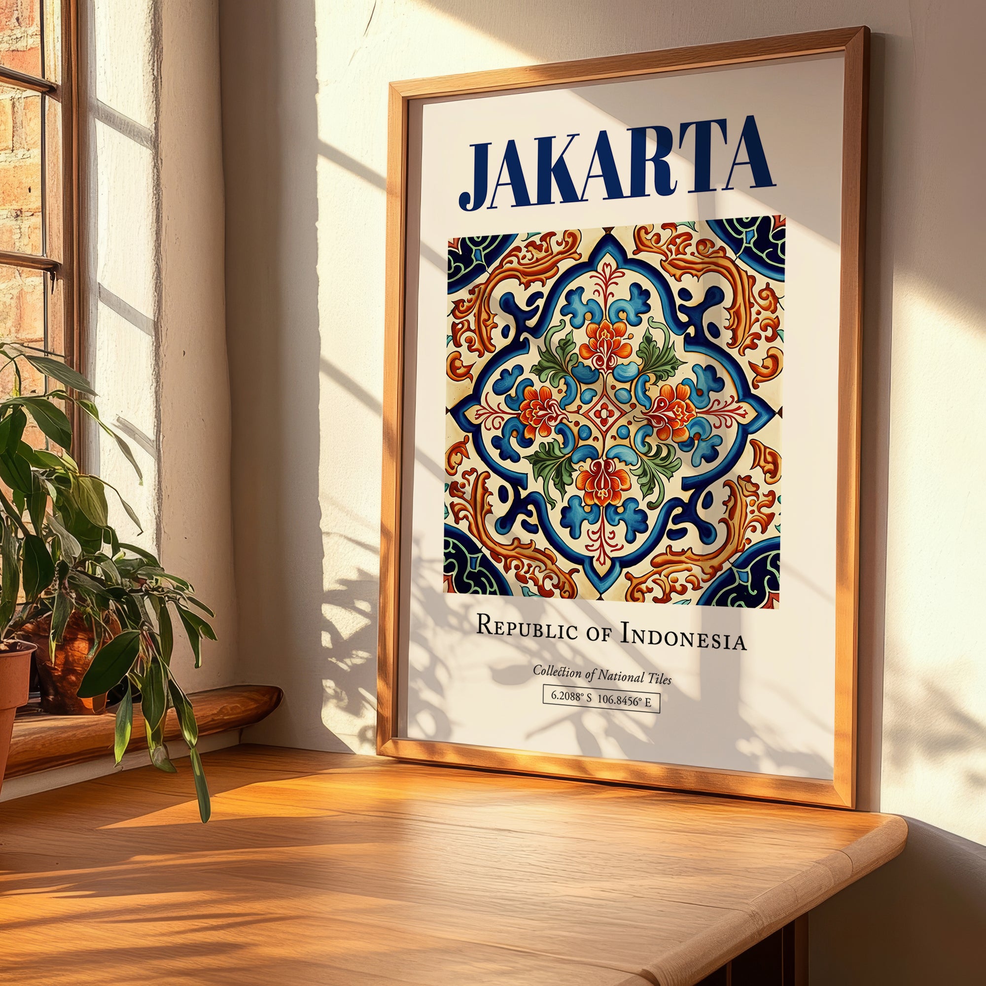 Jakarta, Indonesia – Travel Poster, clean layout with no caption