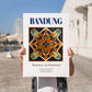 Bandung, Indonesia – Travel Poster, no-text version framed in wood