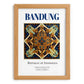 Bandung, Indonesia – Travel Poster, set in oak frame