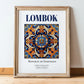 Lombok, Indonesia – Travel Memories Wall Print, in wooden frame leaning on the floor