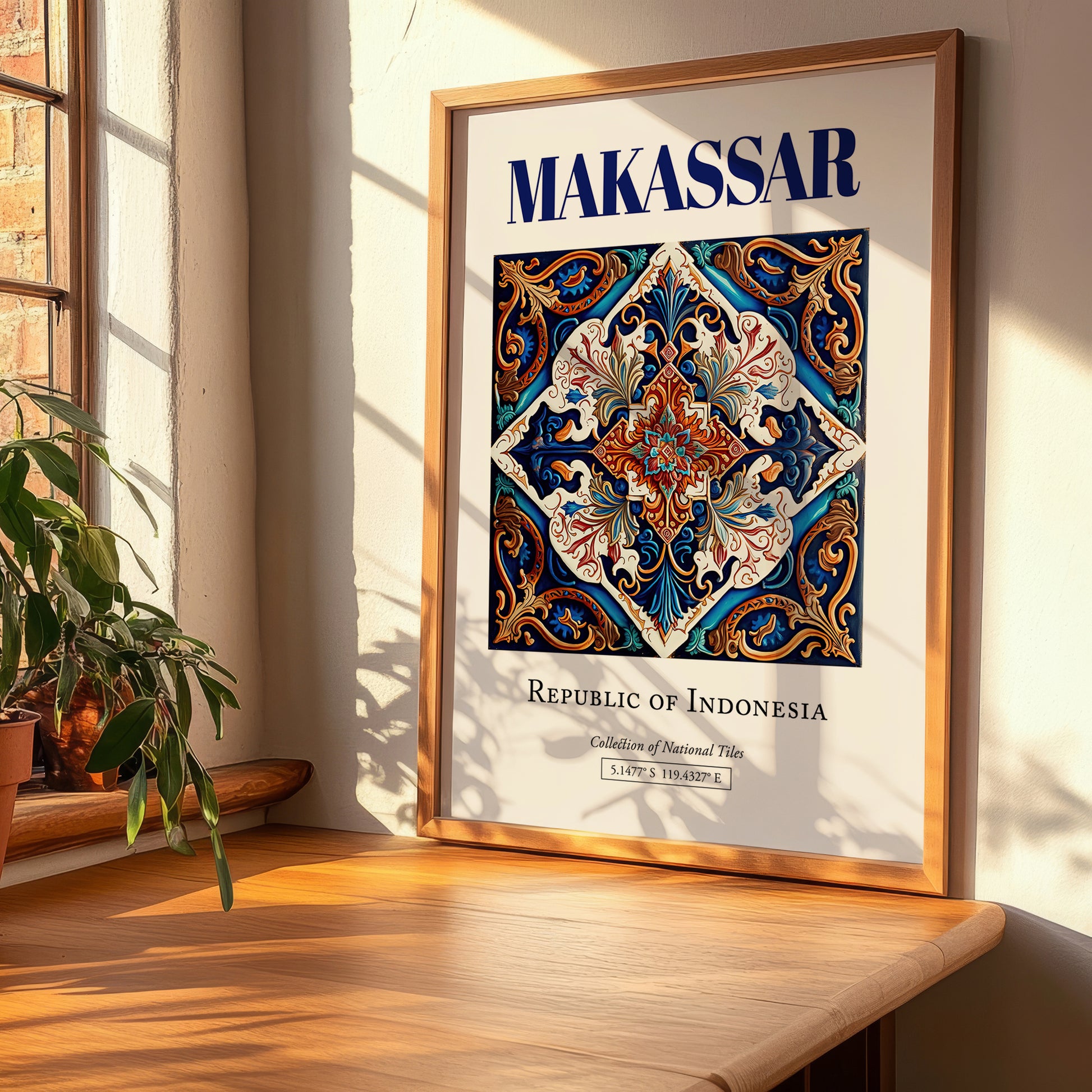 Makassar, Indonesia – Travel Destination Art, clean layout with no caption