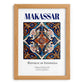 Makassar, Indonesia – Travel Destination Art, set in oak frame