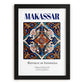 Makassar, Indonesia – Travel Destination Art, in sleek black frame